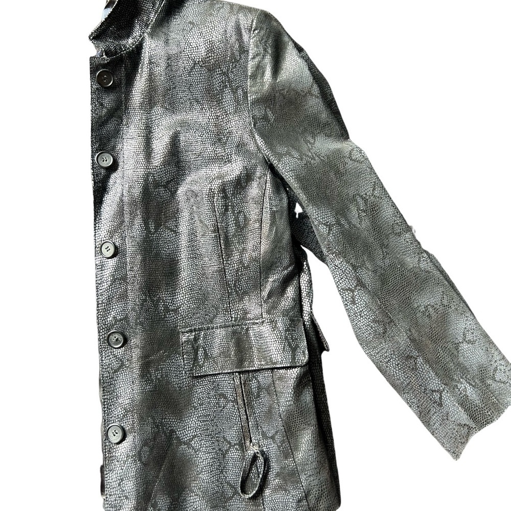 Bernardo Textured black snakeskin Jacket - Picture 3 of 7